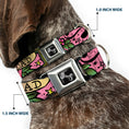 Load image into Gallery viewer, Dog Bone Seatbelt Buckle Collar - Mom & Dad Pink