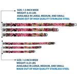 Dog Bone Seatbelt Buckle Collar - Mom & Dad Pink