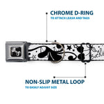 Dog Bone Seatbelt Buckle Collar - Mom & Dad Black/White