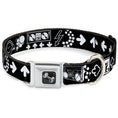 Load image into Gallery viewer, Dog Bone Seatbelt Buckle Collar - Music Happy Face