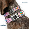 Load image into Gallery viewer, Dog Bone Seatbelt Buckle Collar - Music Notes Pink