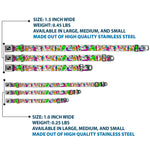 Dog Bone Seatbelt Buckle Collar - Monsters White