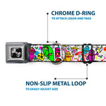 Dog Bone Seatbelt Buckle Collar - Monsters White