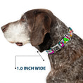 Load image into Gallery viewer, Dog Bone Seatbelt Buckle Collar - Monsters White