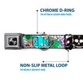 Load image into Gallery viewer, Dog Bone Seatbelt Buckle Collar - Music Skulls Multi Color