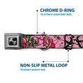 Load image into Gallery viewer, Dog Bone Seatbelt Buckle Collar - Mom & Dad CLOSE-UP Pink w/Sparrows