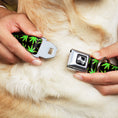 Load image into Gallery viewer, Buckle-Down Seatbelt Buckle Dog Collar - Marijuana Reflection Black/Yellow/Green