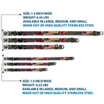 Dog Bone Seatbelt Buckle Collar - Mom & Mom Gray