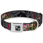 Dog Bone Seatbelt Buckle Collar - Mom & Mom Gray