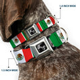 Load image into Gallery viewer, Dog Bone Seatbelt Buckle Collar - Mexico Flags