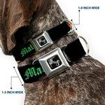 Dog Bone Seatbelt Buckle Collar - Malverde Repeat