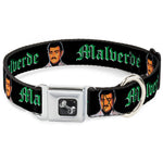 Dog Bone Seatbelt Buckle Collar - Malverde Repeat