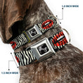 Load image into Gallery viewer, Dog Bone Seatbelt Buckle Collar - Mouth Zebra