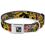 Dog Bone Seatbelt Buckle Collar - Mom & Mom Yellow