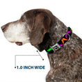 Load image into Gallery viewer, Dog Bone Seatbelt Buckle Collar - Mustaches Black/Multi Color