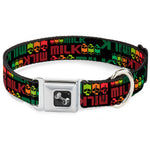 Dog Bone Seatbelt Buckle Collar - MILK/Cartoons Black/Multi Color