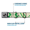 Load image into Gallery viewer, Dog Bone Seatbelt Buckle Collar - Mud Flap Girls w/Stripes Tan/Green/Lime Green