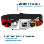 Dog Bone Seatbelt Buckle Collar - Mom & Mom Red