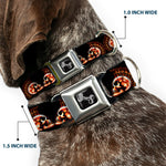 Dog Bone Seatbelt Buckle Collar - Mohawk Skulls - NO Star
