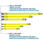 Dog Bone Seatbelt Buckle Collar - Neon Yellow