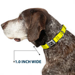 Dog Bone Seatbelt Buckle Collar - Neon Yellow