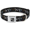 Load image into Gallery viewer, Dog Bone Seatbelt Buckle Collar - New York Subway