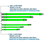 Dog Bone Seatbelt Buckle Collar - Neon Green