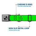 Load image into Gallery viewer, Dog Bone Seatbelt Buckle Collar - Neon Green