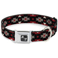 Load image into Gallery viewer, Dog Bone Seatbelt Buckle Collar - Navajo Red/Black/Gray/Red