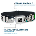 Load image into Gallery viewer, Dog Bone Seatbelt Buckle Collar - New Jersey Shore Towns Black/Multi Color/White