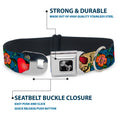 Load image into Gallery viewer, Dog Bone Seatbelt Buckle Collar - Only God Can Judge Me Blue