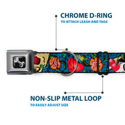 Dog Bone Seatbelt Buckle Collar - Only God Can Judge Me Blue