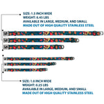 Dog Bone Seatbelt Buckle Collar - Only God Can Judge Me CLOSE-UP Blue