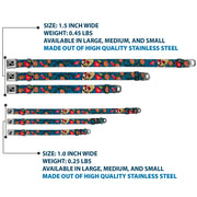 Dog Bone Seatbelt Buckle Collar - Only God Can Judge Me CLOSE-UP Blue