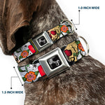 Dog Bone Seatbelt Buckle Collar - Only God Can Judge Me CLOSE-UP White