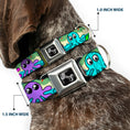 Load image into Gallery viewer, Dog Bone Seatbelt Buckle Collar - Octopus Cartoon