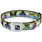Dog Bone Seatbelt Buckle Collar - Octopus Superhero Cartoon