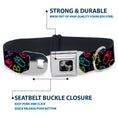 Load image into Gallery viewer, Dog Bone Seatbelt Buckle Collar - Owl Sketch Black/Multi Color