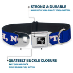 Dog Bone Seatbelt Buckle Collar - OH, NO YOU DIDN'T!!! Navy/Purple/White