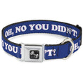 Load image into Gallery viewer, Dog Bone Seatbelt Buckle Collar - OH, NO YOU DIDN'T!!! Navy/Purple/White
