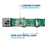 Dog Bone Seatbelt Buckle Collar - One Dollar Bill Eye of Providence/Bald Eagle CLOSE-UP