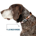 Load image into Gallery viewer, Buckle-Down Seatbelt Buckle Dog Collar - ONE OF US IS A DIRTY DOG/Fur Brown/White