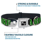 Buckle-Down Seatbelt Buckle Dog Collar - ONE OF US LIKES BIG STICKS/Sticks Black/Brown/Green