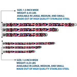 Dog Bone Seatbelt Buckle Collar - Ohio Flags Stacked