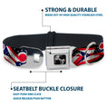 Load image into Gallery viewer, Dog Bone Seatbelt Buckle Collar - Ohio Flags Stacked