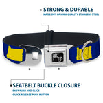 Dog Bone Seatbelt Buckle Collar - Oregon State Silhouette Blue/Yellow