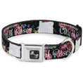 Load image into Gallery viewer, Dog Bone Seatbelt Buckle Collar - Oregon Silhouette/PORTLAND OREGON-CITY OF ROSES Roses/White