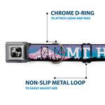 Dog Bone Seatbelt Buckle Collar - Oregon MT. HOOD Scenery Blues/Purples/Black/White