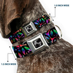 Dog Bone Seatbelt Buckle Collar - Peace Psychedelic