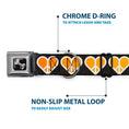 Load image into Gallery viewer, Dog Bone Seatbelt Buckle Collar - Peace Hearts Repeat Fill Black/Rainbow